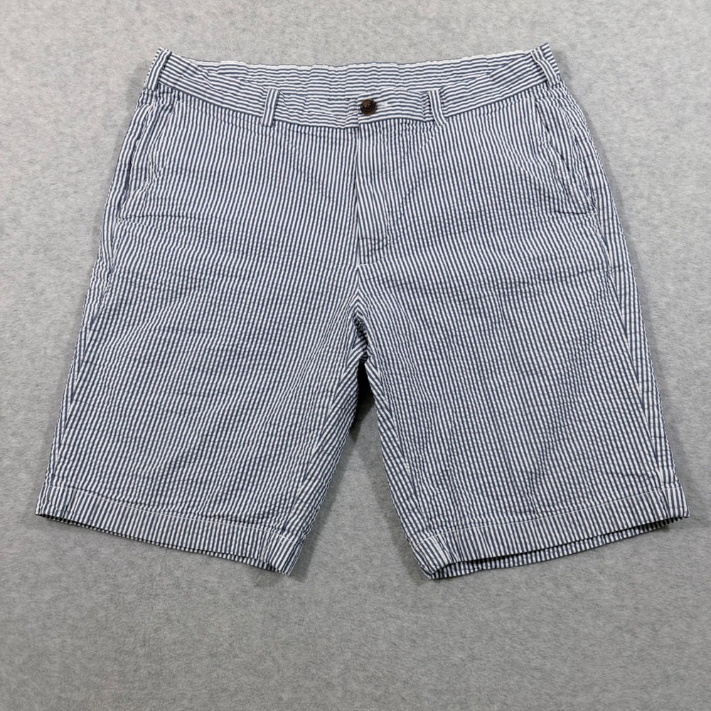 Brooks Brothers Seersucker Shorts Mens 38 Blue White